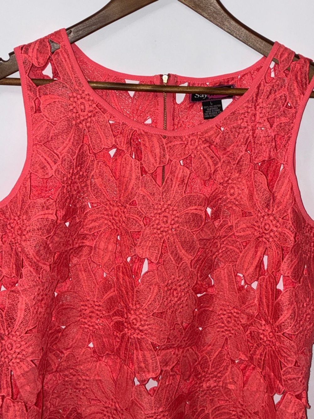 SayWhat?  Gorgeous Lace Tank, Women’s Large